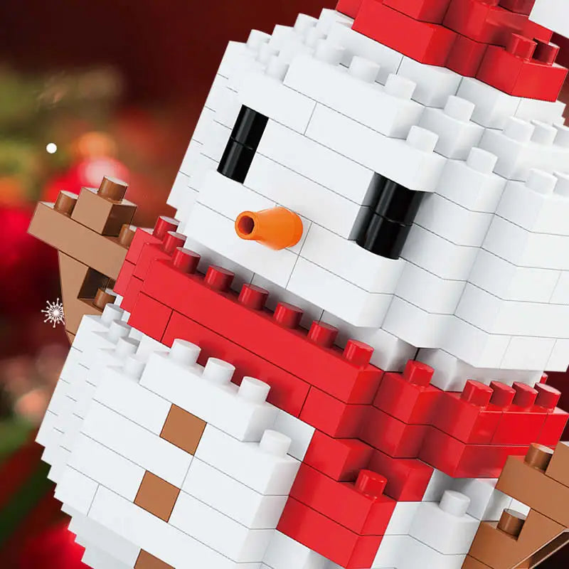 DIY Santa Reindeer Building Blocks | Christmas Domino Game Set additional angle