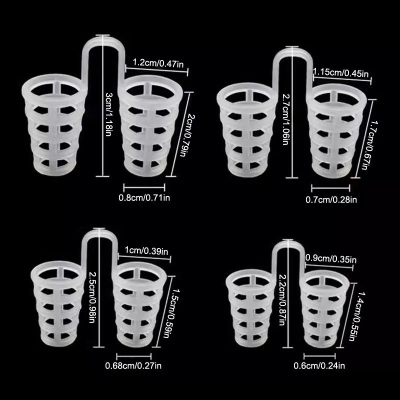 Silicone Anti-Snore Nasal Dilators 4/8Pcs Set | Snoring Nose Clip for Better Sleep additional angle