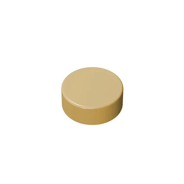 Gobricks GDS-612 Flat Tile 1x1 Round | Compatible Building Block additional angle