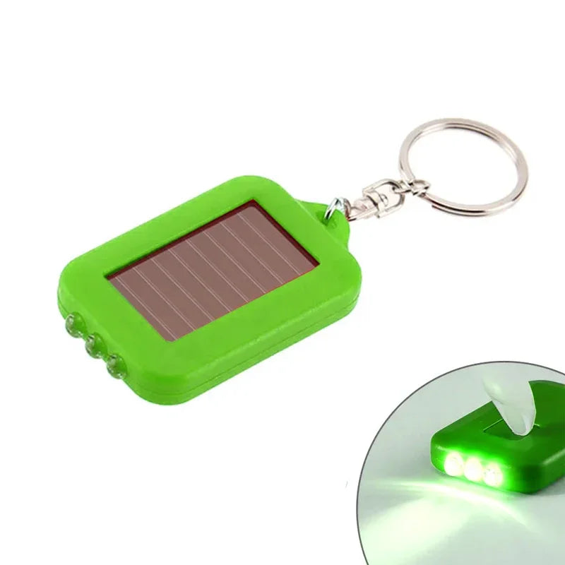 Portable LED Keychain Solar Flashlight | Mini Self-Defense Torch for Outdoor Hiking alternate view