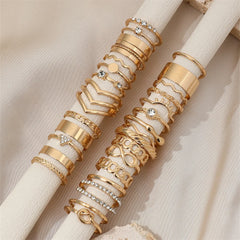 30Pcs Bohemian Geometric Knuckle Rings Set For Women Gold Silver Color Finger Ring Girls detail view