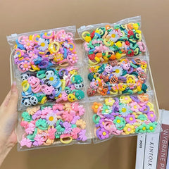 10/20Pcs/Set Cute Cartoon Rubber Elastic Hair Bands Girls Not Hurt Hair Small Scrunchie detail view
