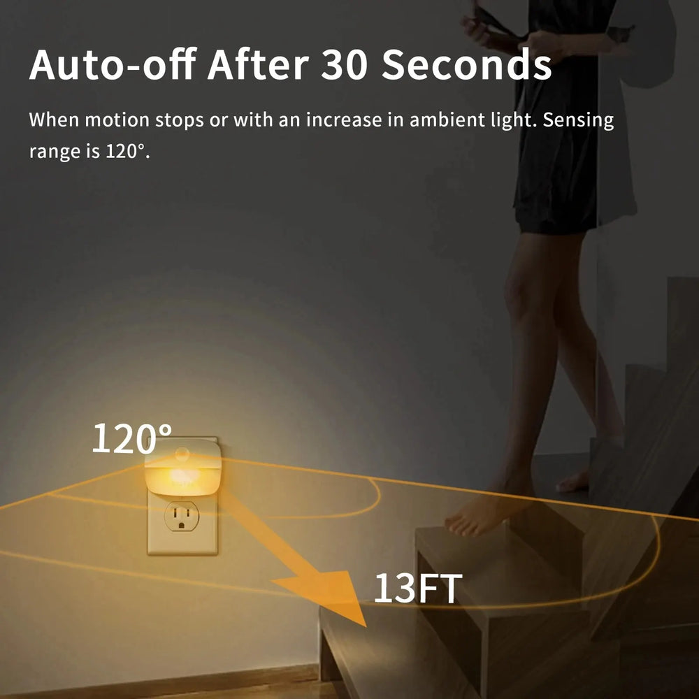 LED Night Light with Motion Sensor | Smart Plug-in Socket Lamp for Bedroom alternate view