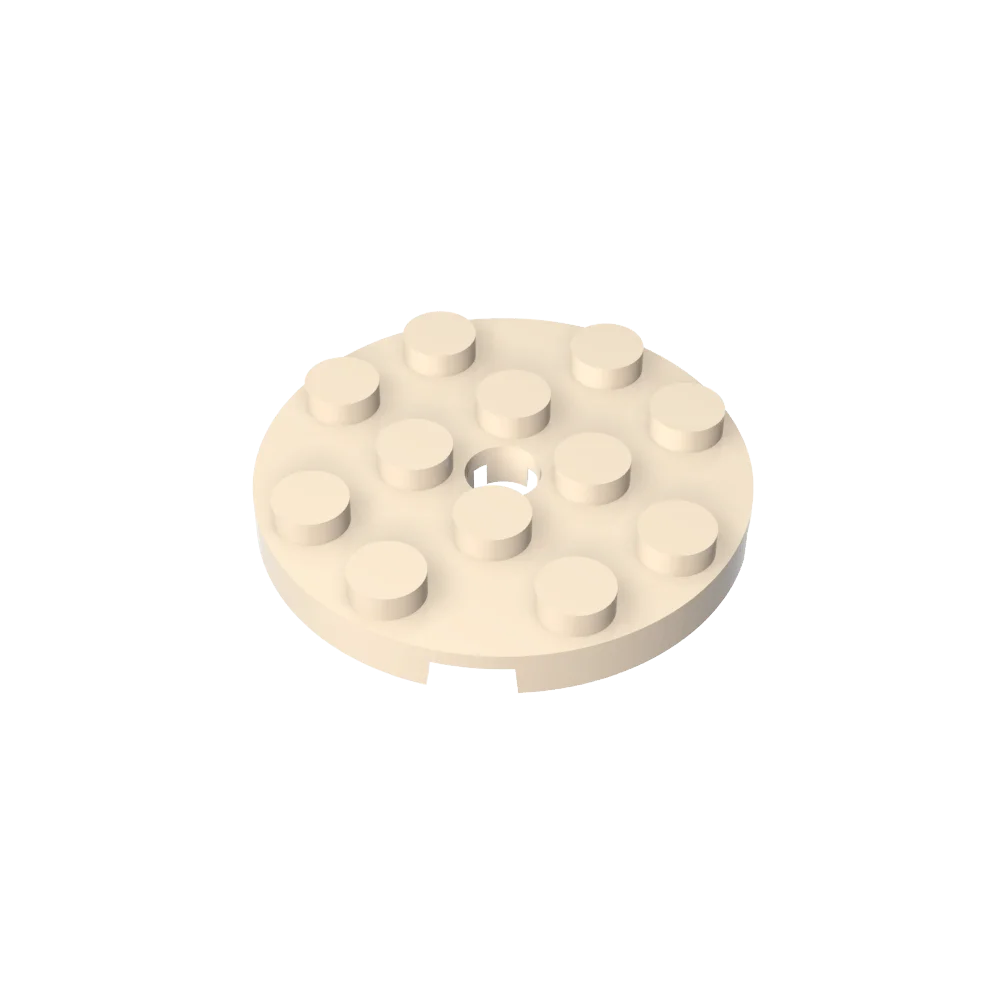 Gobricks GDS-841 Round Plate 4x4 with Hole | Compatible Building Block for DIY Creations detail view