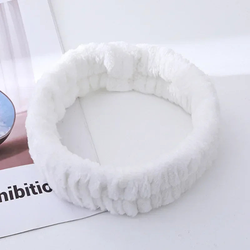 Soft Coral Fleece Headband Women Makeup Wash Face Spa Elastic Hair Band Fashion Femal alternate view