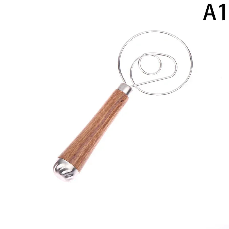 Danish Dough Whisk | Stainless Steel Mixing Rod for Baking lifestyle view