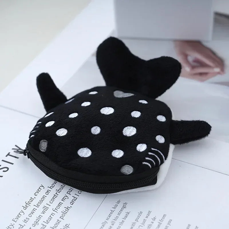 Cute Animal Plush Coin Purse | Zipper Change Purse with Keychain Mini Wallet alternate view