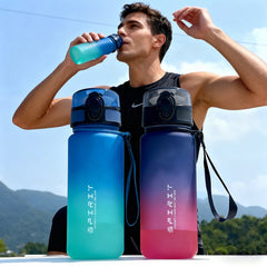 Large Capacity Motivational Sports Water Bottle 500ML/1000ML - Leak Proof Portable Reusable Cup for