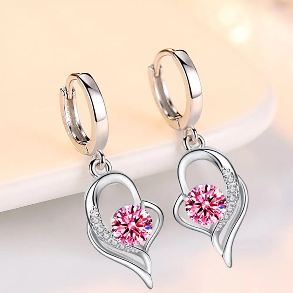925 Sterling Silver New Woman Fashion Jewelry High Quality Blue Pink White Purple C additional angle