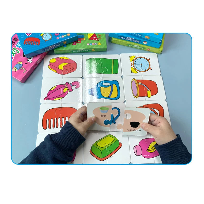 Montessori Cards Educational Toys for Children Learning Educational Puzzles Develop C alternate view