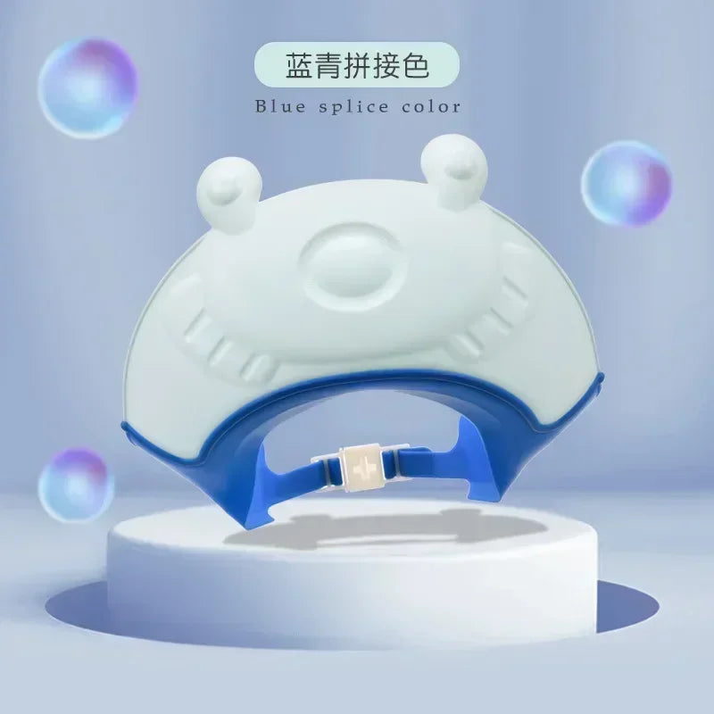 Baby Shower Cap with Adjustable Eye Protection | Waterproof Bath Shampoo Visor for Ki alternate view