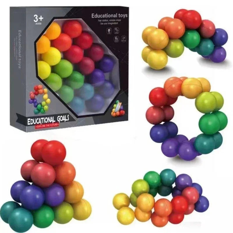 3D Puzzle Fidget Ball | Endless Twist and Turn Stress Relief Desk Sculpture alternate view