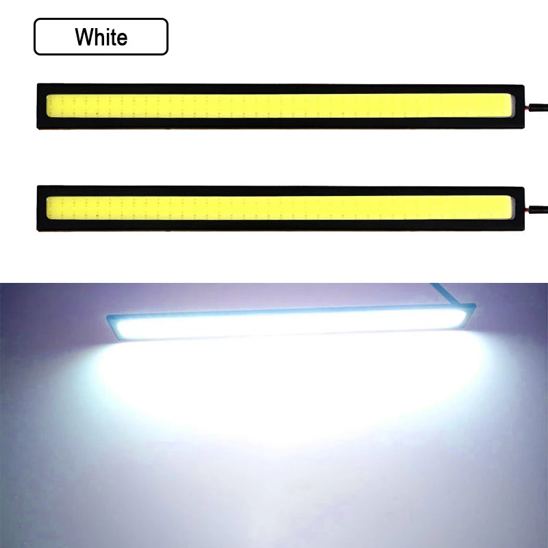 17cm Super Bright COB LED Fog Light Bulb | 12V 6500K Daytime Running Light Strip for C close-up view