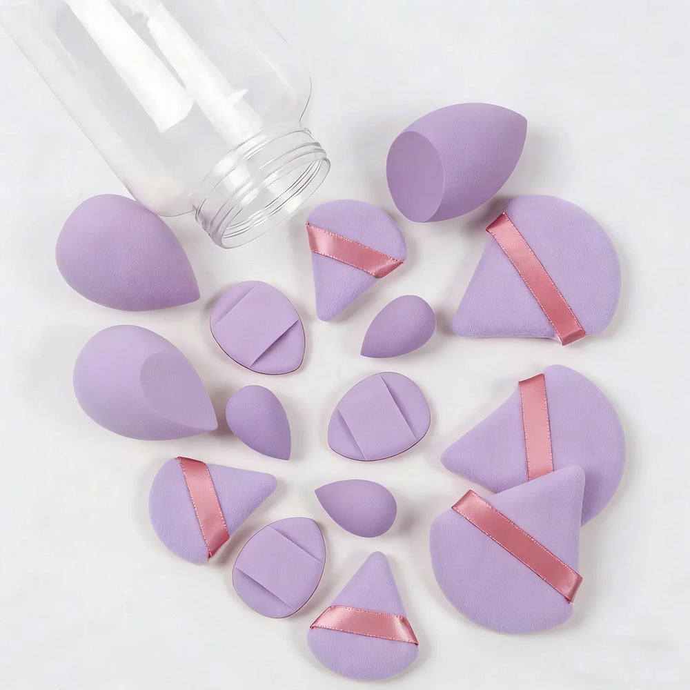 12pcs/15pcs Makeup Sponge Set | Super Soft Foundation Blender & Powder Puffs lifestyle view