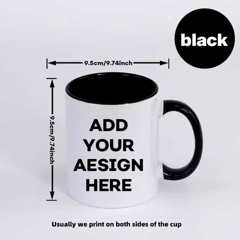 Custom Coffee Mug with Photo and Text | Personalized Gift Idea close-up view