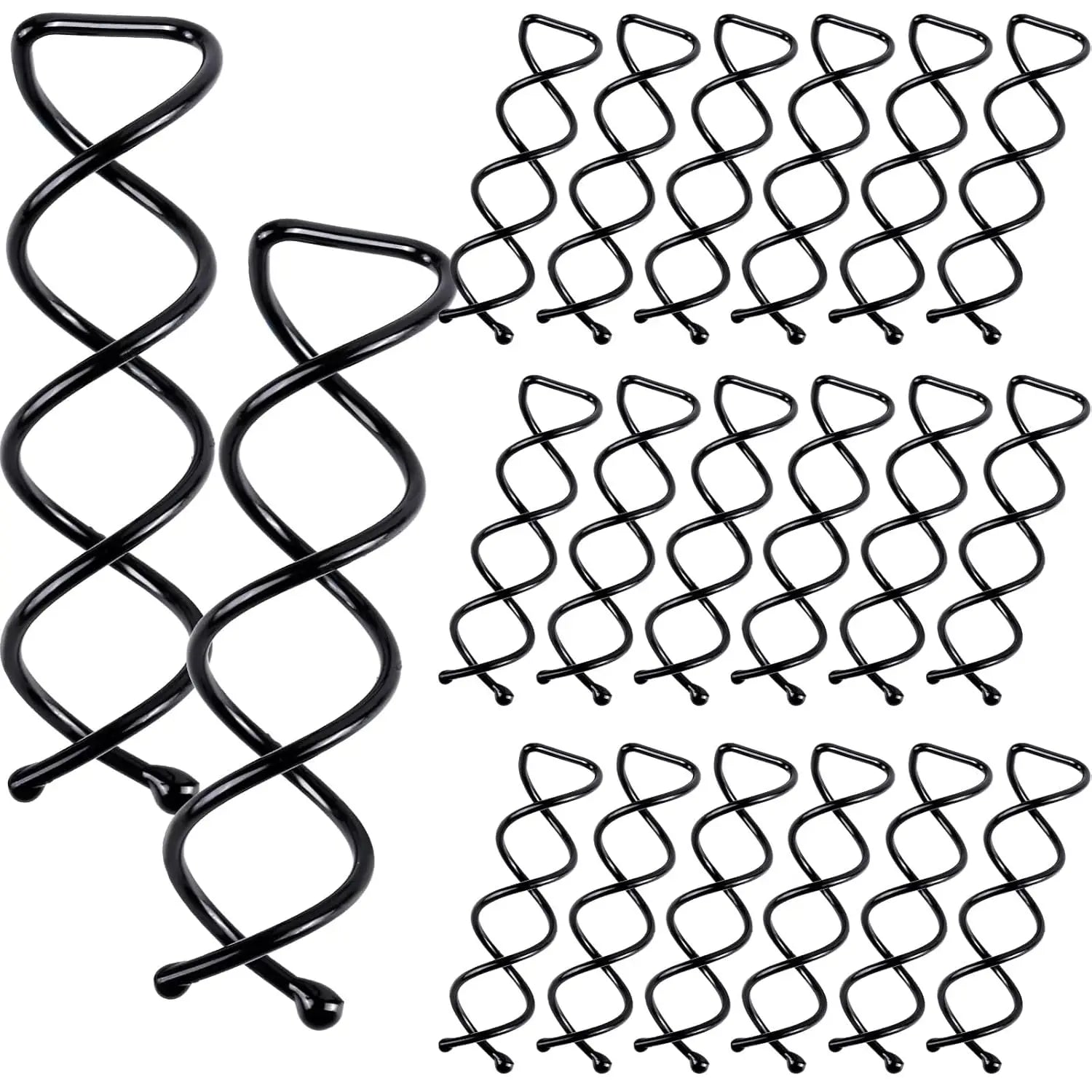 10pcs Spiral Hair Bobby Pins Non-Scratch Round Clip Bun Twist for Girls, Women and Kids