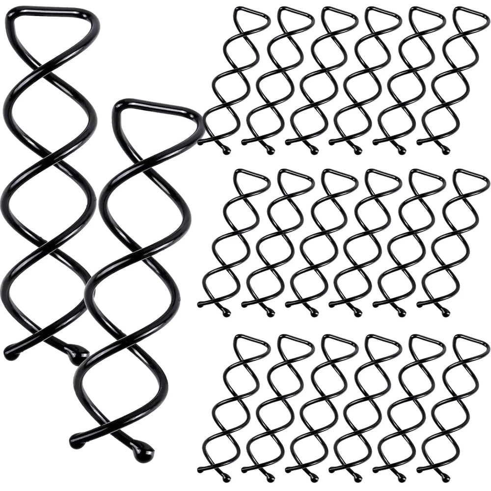 10pcs Spiral Hair Bobby Pins Non-Scratch Round Clip Bun Twist for Girls, Women and Kids