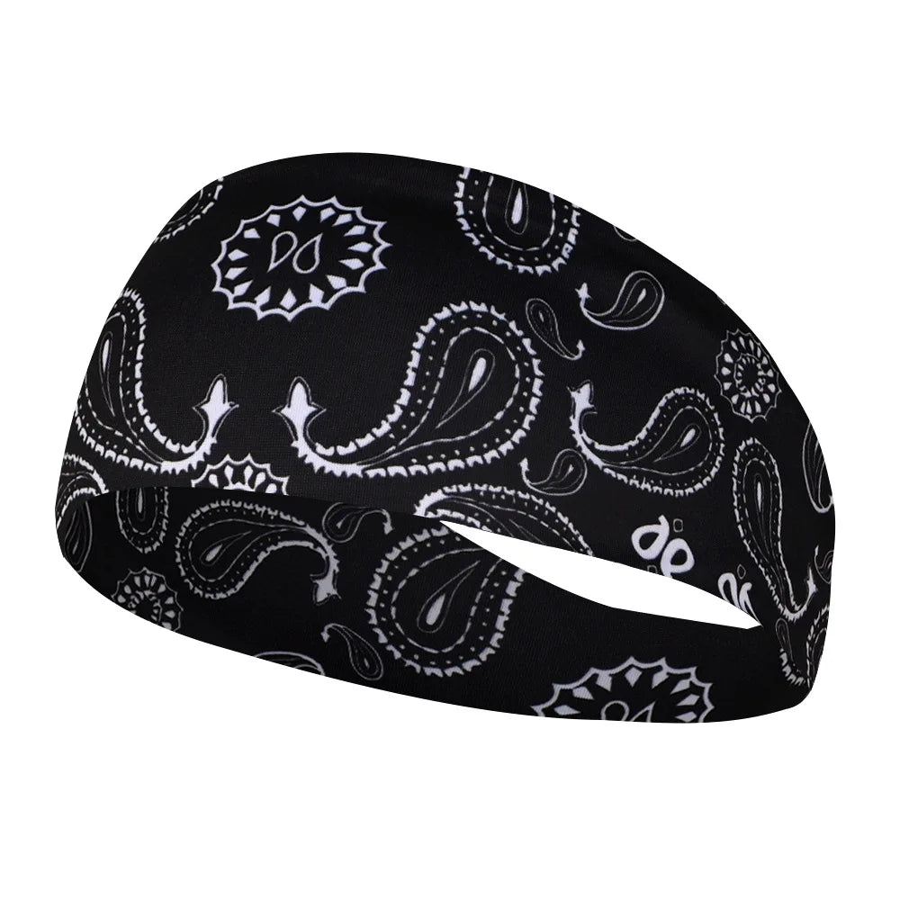 Sports Hair Bands Elastic Yoga Hairbands Absorbing Sweat Headband Women Men Running F lifestyle view