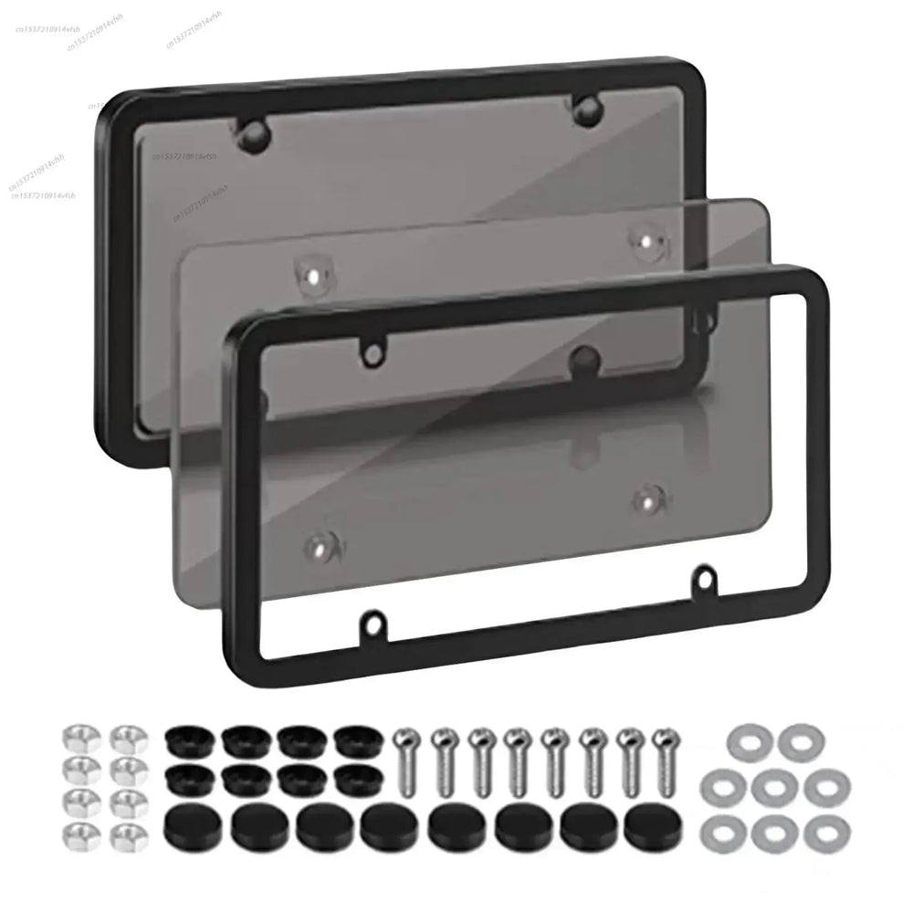 American car license plate frame, universal license plate holder, license plate bra additional angle