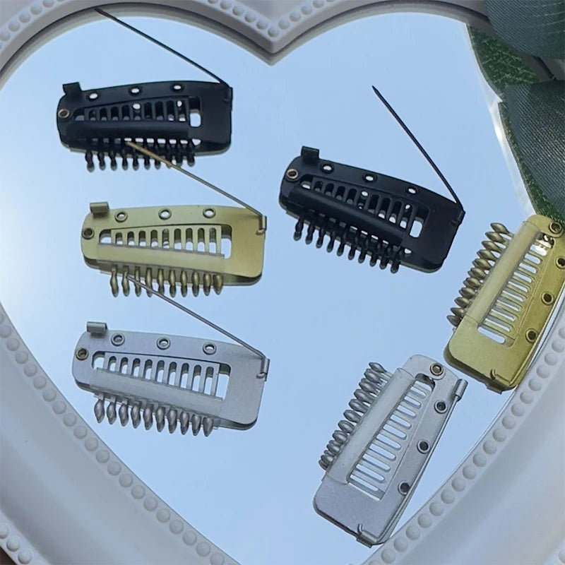 1/5 Pcs With Safety Pin 10-Teeth Strong Chunni Grip Hair Clip Comb Setting Grip Clips alternate view