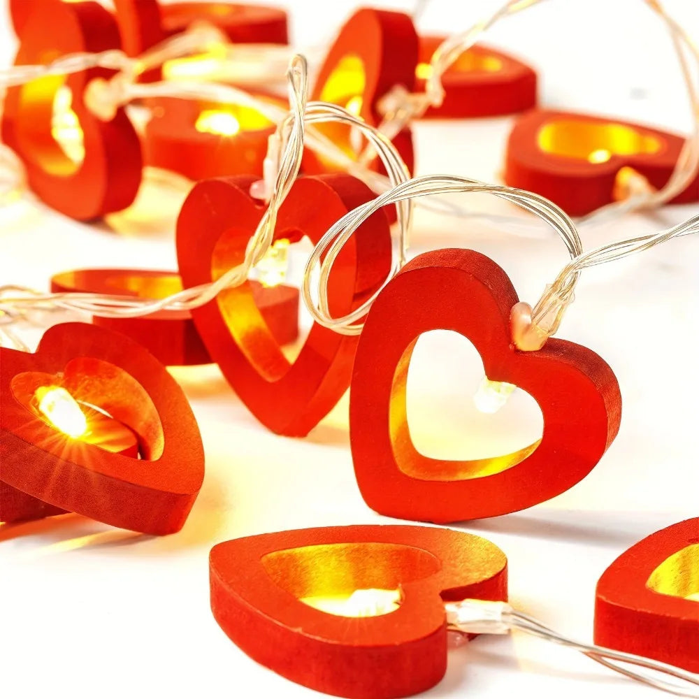 10pcs Love LED String Lights | Valentine's Day Wedding Party Decoration lifestyle view