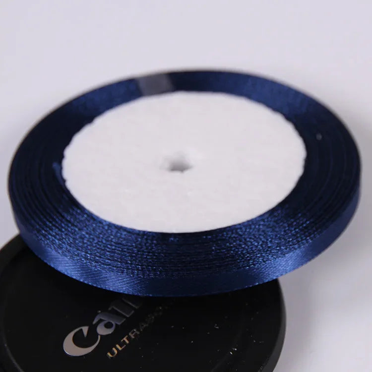 22 Meters/Roll 6mm Silk Satin Ribbons Christmas Halloween Birthday Party Gift Wrapping close-up view