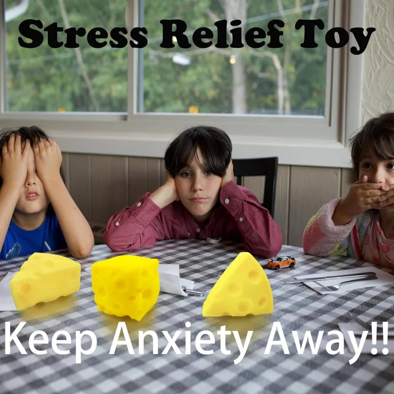 Cheese Squishy Stress Ball | Sensory Fidget Toy for Kids and Adults additional angle