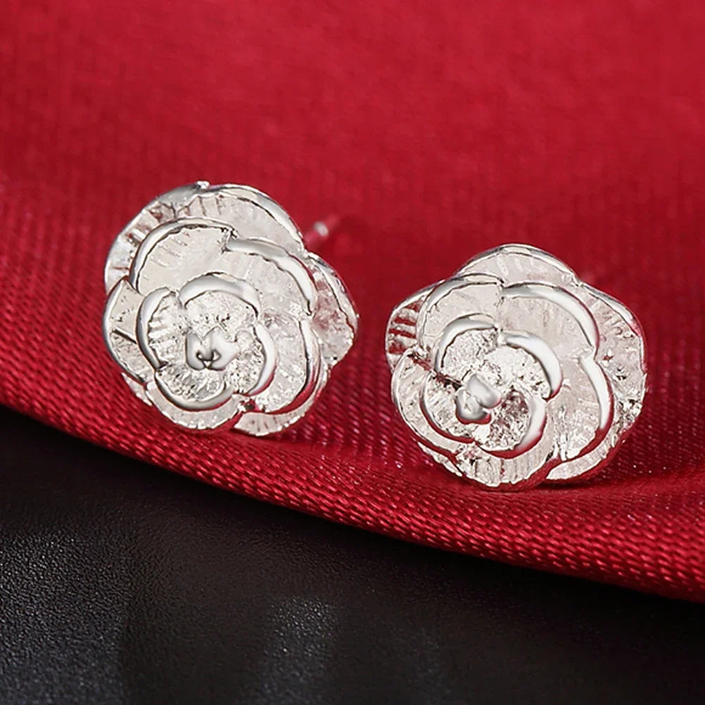 Top Quality 925 Sterling Silver Earrings Simple Round Circle Hoop Earrings For Woman Fas detail view