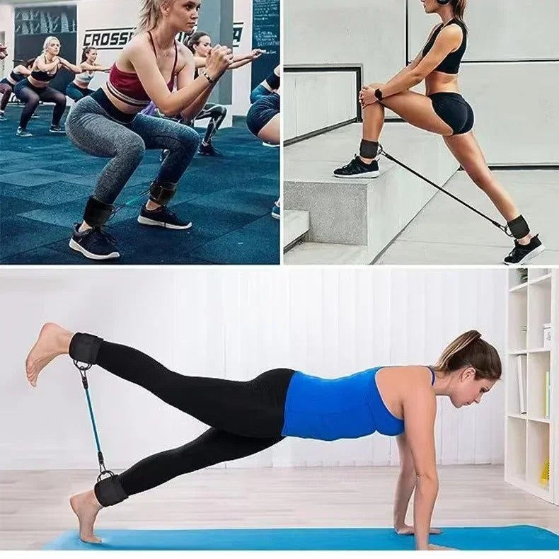Resistance Band Set with Ankle Straps | Home Gym Strength Training alternate view