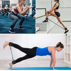 Resistance Band Set with Ankle Straps | Home Gym Strength Training alternate view