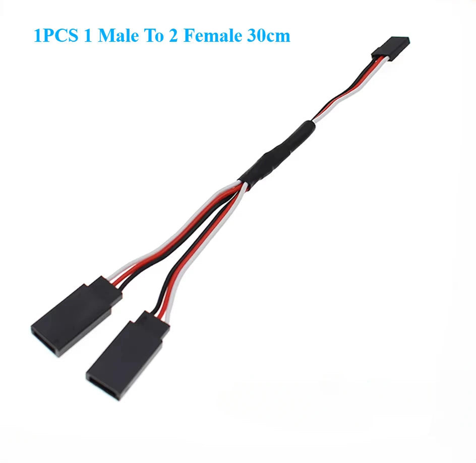 1PCS 20/30/50cm 1to1/ 1to2/ 1to3/ 1to4 RC Servo Extension Wire Cable Futaba 3 Pin JR alternate view