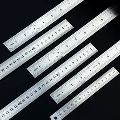 Thickened Steel Ruler | 15/20/30/40/50/60cm | Dual CM & Inch Scale | Precise Measureme close-up view