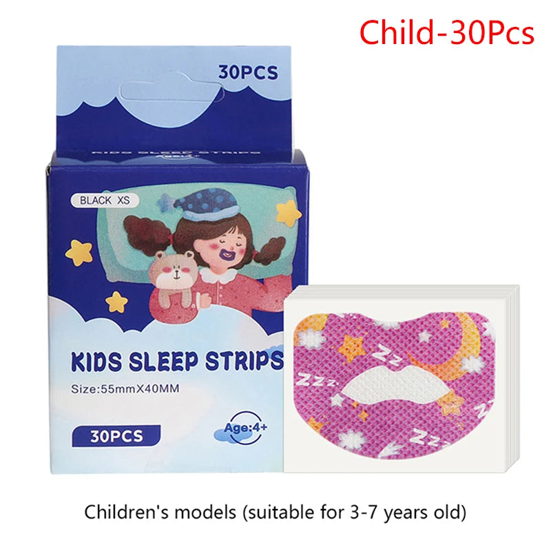 10/30 Pack Anti-Snoring Mouth Stickers | Night Sleep Aid for Nasal Breathing close-up view