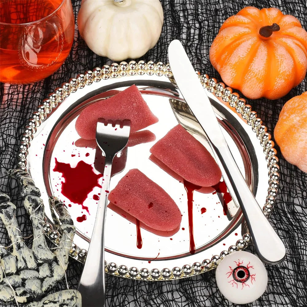 Halloween Fake Tongue Realistic Prop | Stretchable Horror Party Accessory close-up view