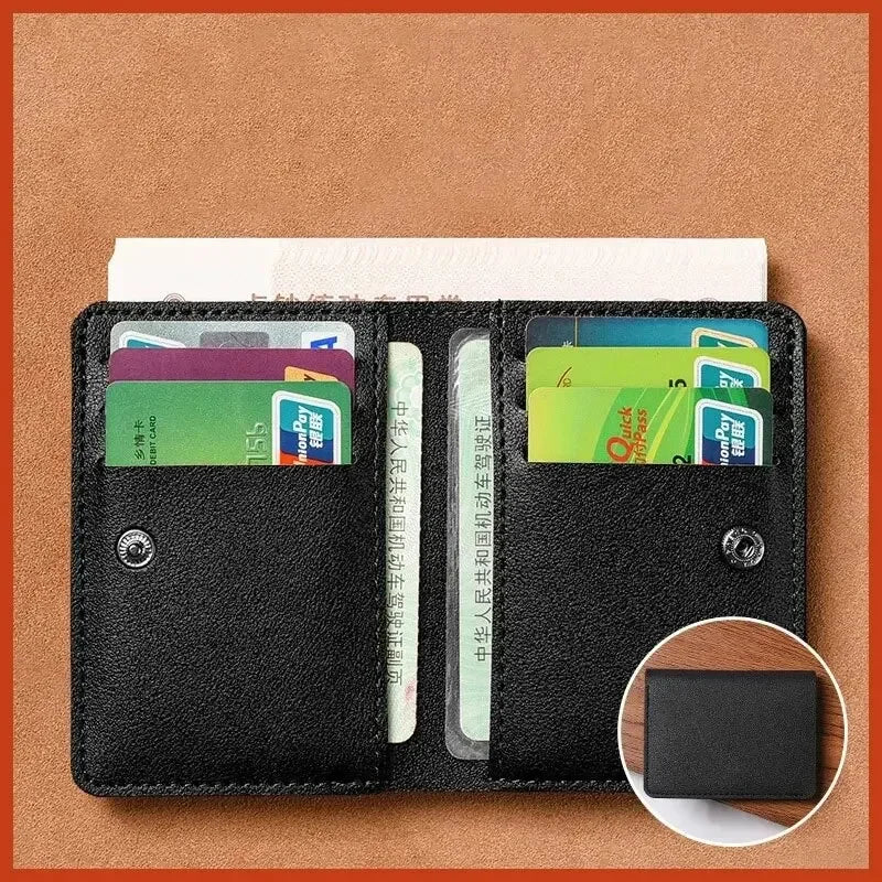 Ultra Slim PU Leather Wallet | Minimalist Credit Card Coin Purse for Women detail view