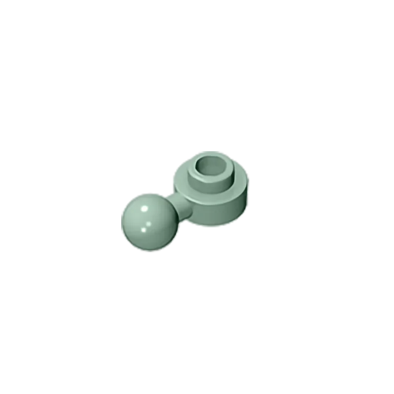 Gobricks GDS-1500 Hinged Plate 1x1 with Ball Head | Compatible Building Brick detail view