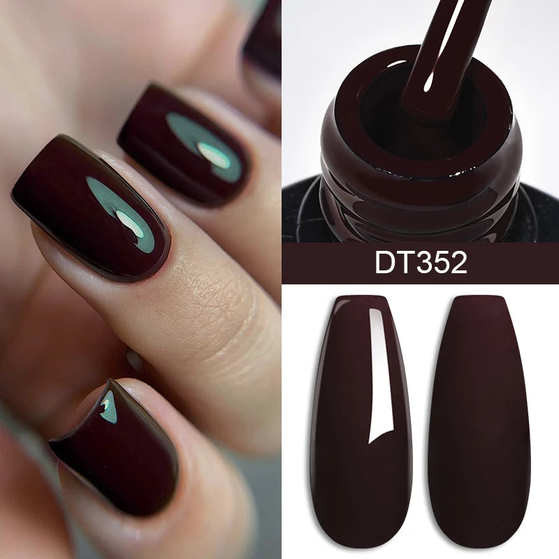 MEET ACROSS 7ml Wine Red Gel Nail Polish Long-Lasting French Style Gel Nail Supplie additional angle