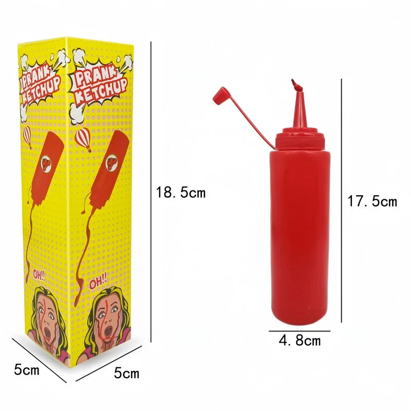 Funny Prank Ketchup Bottles Practical Jokes Tomato Sauce Prank Adult Kids Cool Toys additional angle