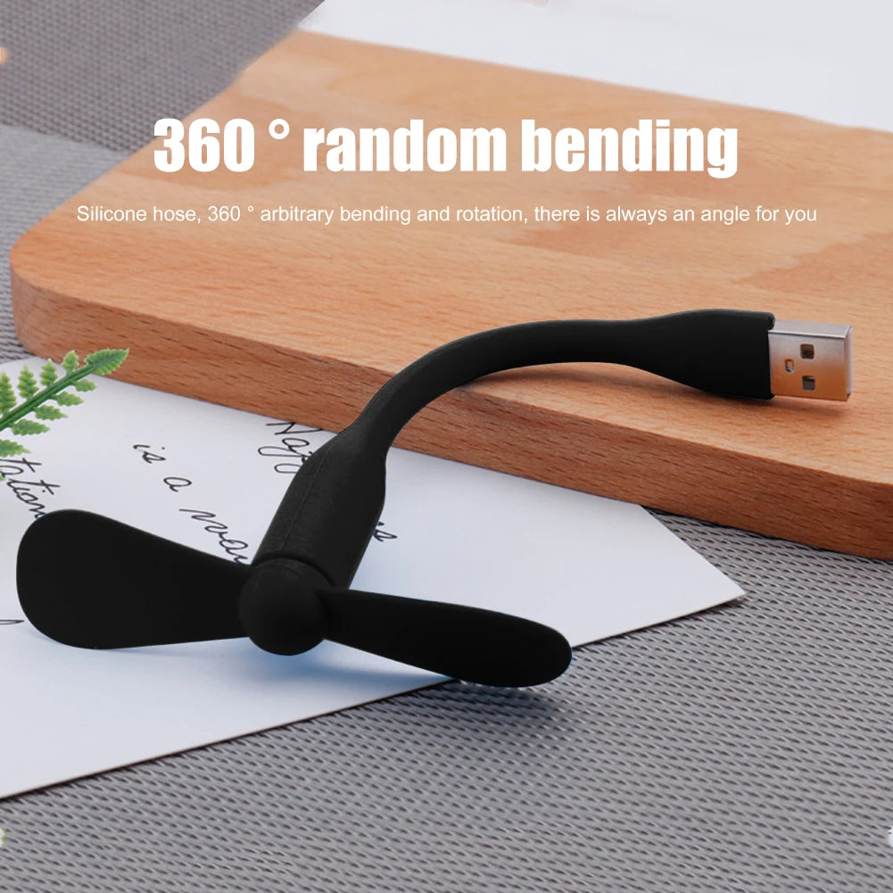 Mobile Phone USB Mini Fans Creative Mini Fan Portable Micro Fan Flexible Summer Travel Cooling Cell