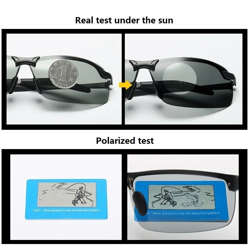 Sunglasses Driving Fishing Chameleon Glasses Change Color Sun Glasses Day Night Vision U detail view