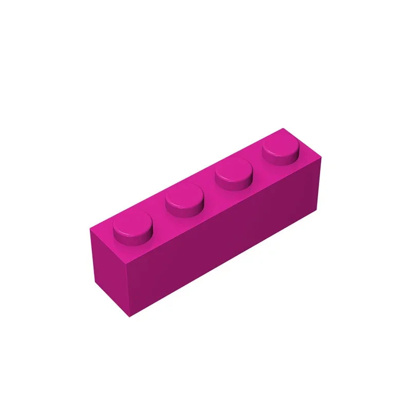 Gobricks GDS-534 Brick 1 x 4 without Bottom Tubes | Compatible Building Block Set close-up view
