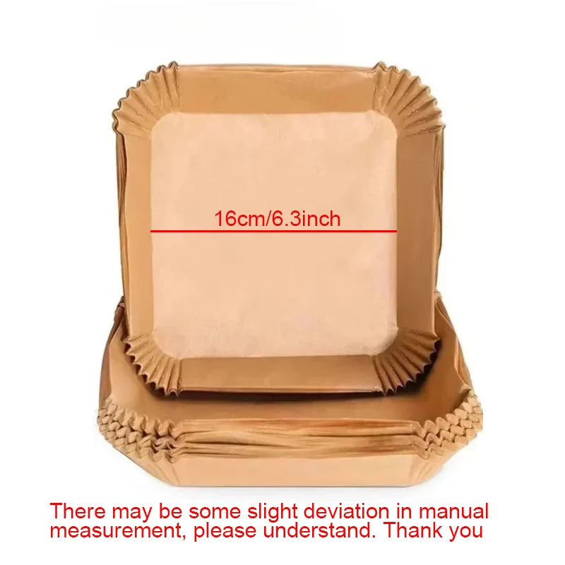Disposable Air Fryer Paper Liners | Oil-Proof Baking Trays Set additional angle