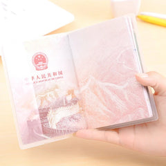 eTya Travel Waterproof Passport Holder | Transparent PVC ID and Credit Card Wallet close-up view