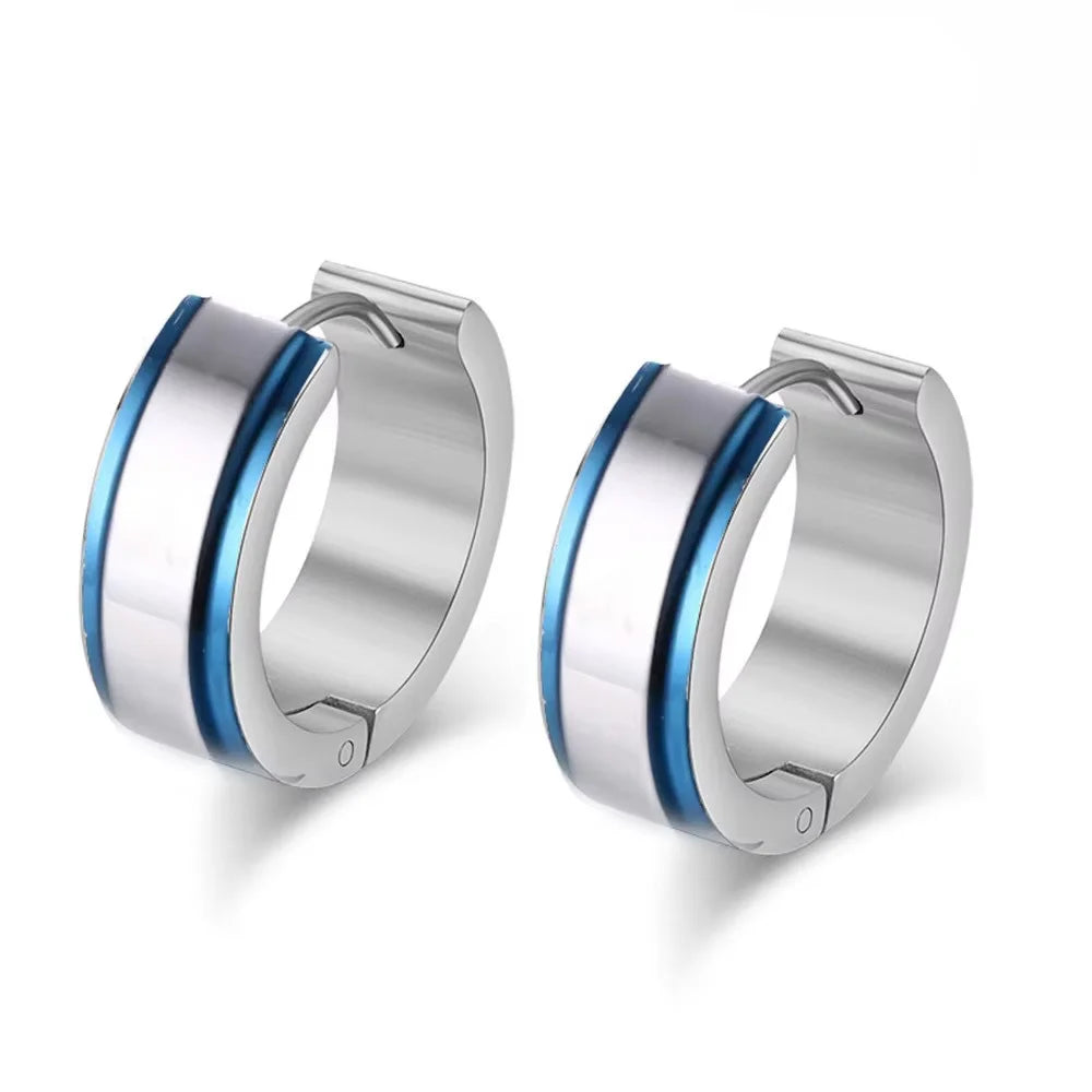 Vnox Small Stainless Steel Hoop Earring Stainless Steel Earings for Women Men detail view