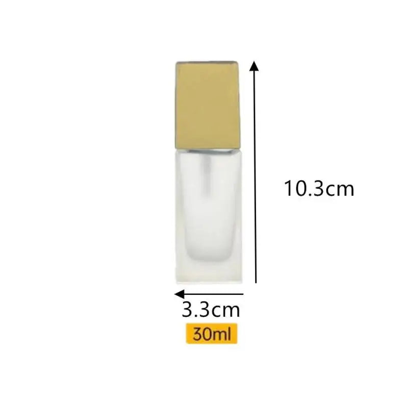 Empty Pump Bottle Glass Liquid Foundation Container | Refillable 15/30ml Travel Bottl alternate view