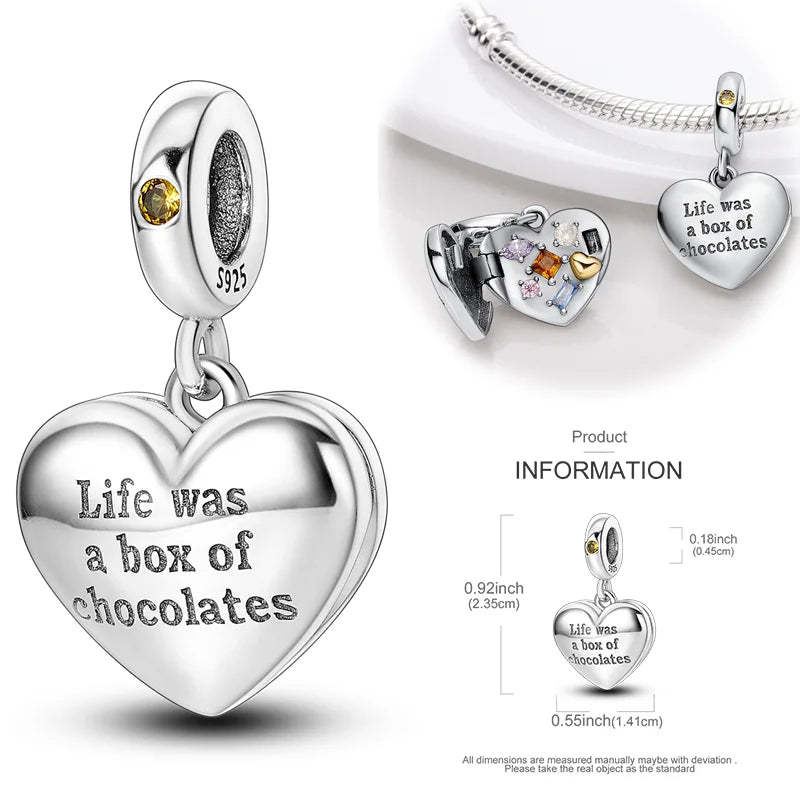 New 925 Sterling Silver Openable Charm Beads Matryoshka Mummy Easter Egg Whale Pendant F detail view