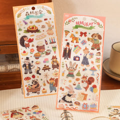 3Packs PET Cartoon Die-Cut Stickers | Fun Decorative Journal Sticker Set detail view