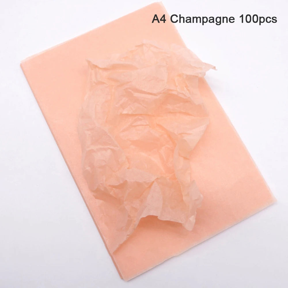 100 Sheets Multicolor Tissue Paper for Gift Wrapping | Bulk A4/A5 Translucent Craft P alternate view