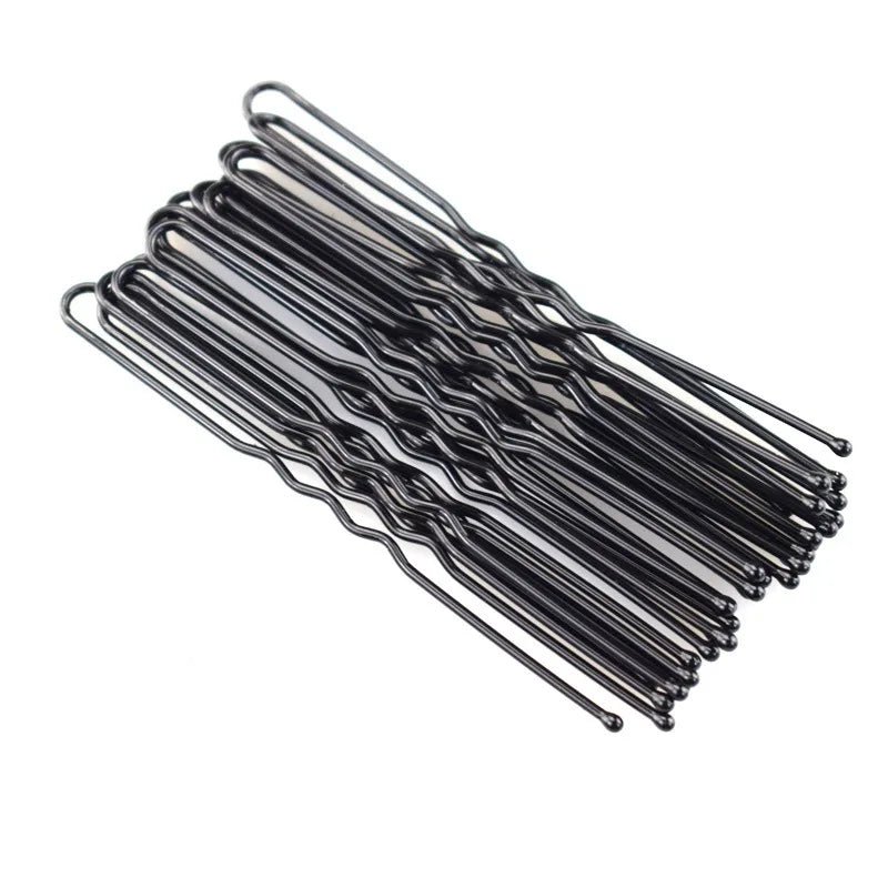 50pcs 5cm Bridal Bun Secure Styling Bobby Hair Clip U Shaped Hairpins Salon Hair Styling Tools XKBJ18