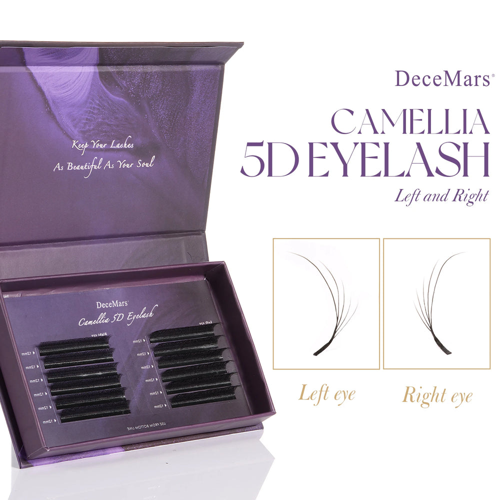 DeceMars Camellia YY Eyelash Extensions | 3D to 6D Flying Eyelash Kit additional angle